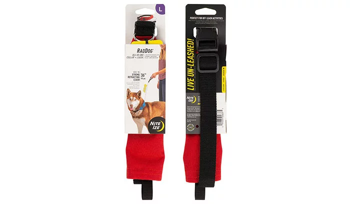 Obroża Nite Ize dla psa ze smyczą RadDog L Czerwona RRLL-10-R3 