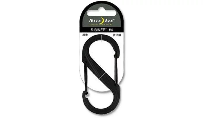 Karabińczyk Nite Ize S-Biner #4 Plastic Black Gate - Czarny - SBP4-03-01BG 