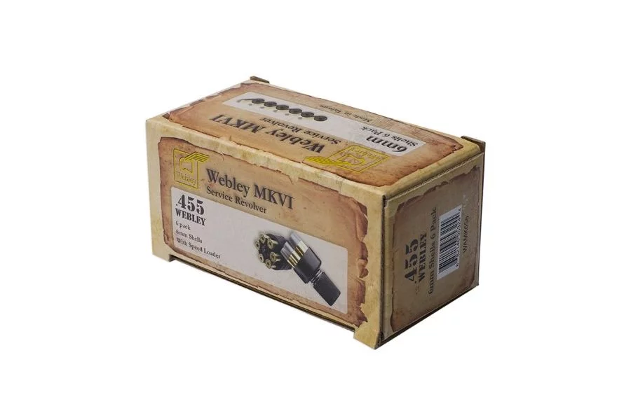 Zdjęcie produktu Kartridże z szybkoładowaczem Webley do rewolwerów MKVI kal. 5,5 mm-6 sztuk