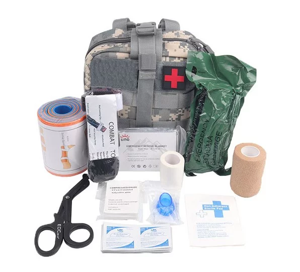 Zdjęcie produktu Apteczka wojskowa taktyczna z wypos-13 elem. HELBO Depan HEL002 szary kamuflaż (HEL002)