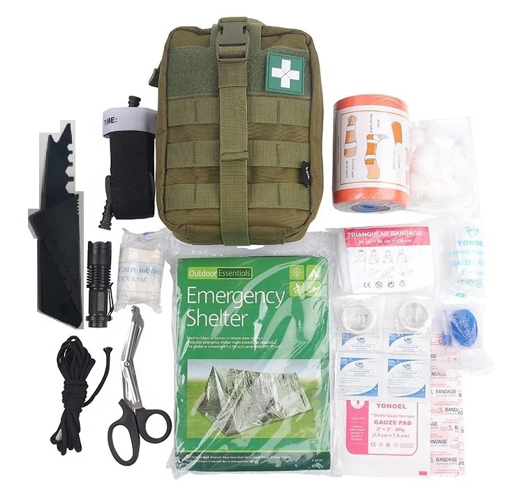 Zdjęcie produktu Apteczka wojskowa taktyczna z wypos-17 elem. HELBO Depan HEL001 zielona/moro (HEL001)