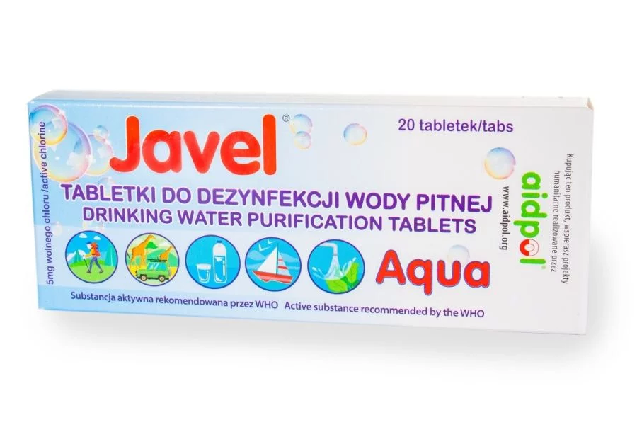 Zdjęcie produktu Tabletki do odkażania wody Javel Aqua 20 szt. (BUJATB20)