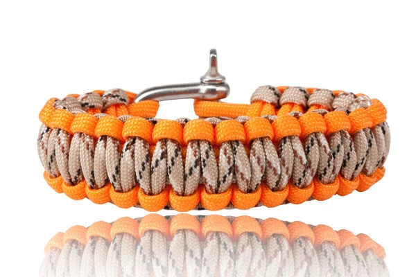 Zdjęcie produktu Bransoleta z paracordu BCB 9" pomarańczowa