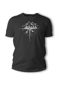 Koszulka T-shirt Tigerwood Róża Wiatrów Ciemno Szara (TW.ROZA-DGR.H)