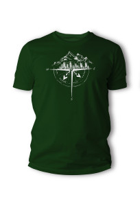 Koszulka T-shirt Tigerwood Róża Wiatrów zielona (TW.ROZA-GRN.H)