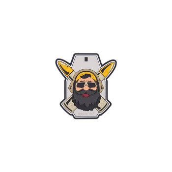 Emblemat Helikon "Beardman" Bushcraft-pvc-olive green (od-bmr-rb-19)