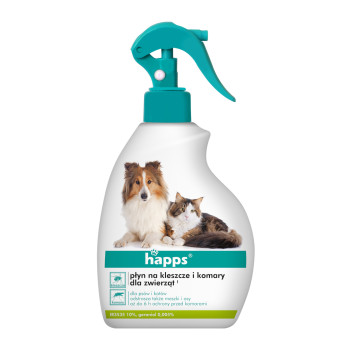 Płyn Happs na komary i kleszcze dla zwierząt 200 ml (596-011)