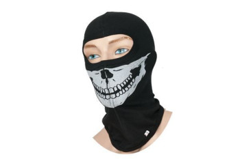 Kominiarka bawełniana, z nadrukiem Skull (1 wyc. na oczy)