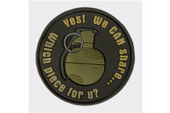 Emblemat Helikon Granat "WE CAN SHARE" PVC Brązowy