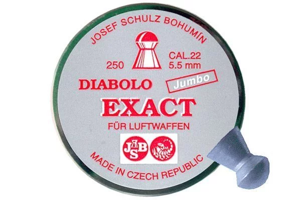 Zdjęcie produktu Śrut 5,52 mm Diabolo półokrągły JSB Exact Jumbo 250 szt. (EXA5,52)