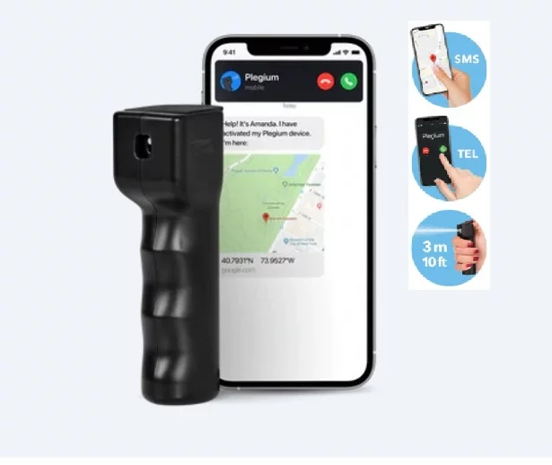 Gaz pieprzowy Plegium Smart Mini Black +GPS+SMS+TEL (SPSM-P-S-POL-BL-E)