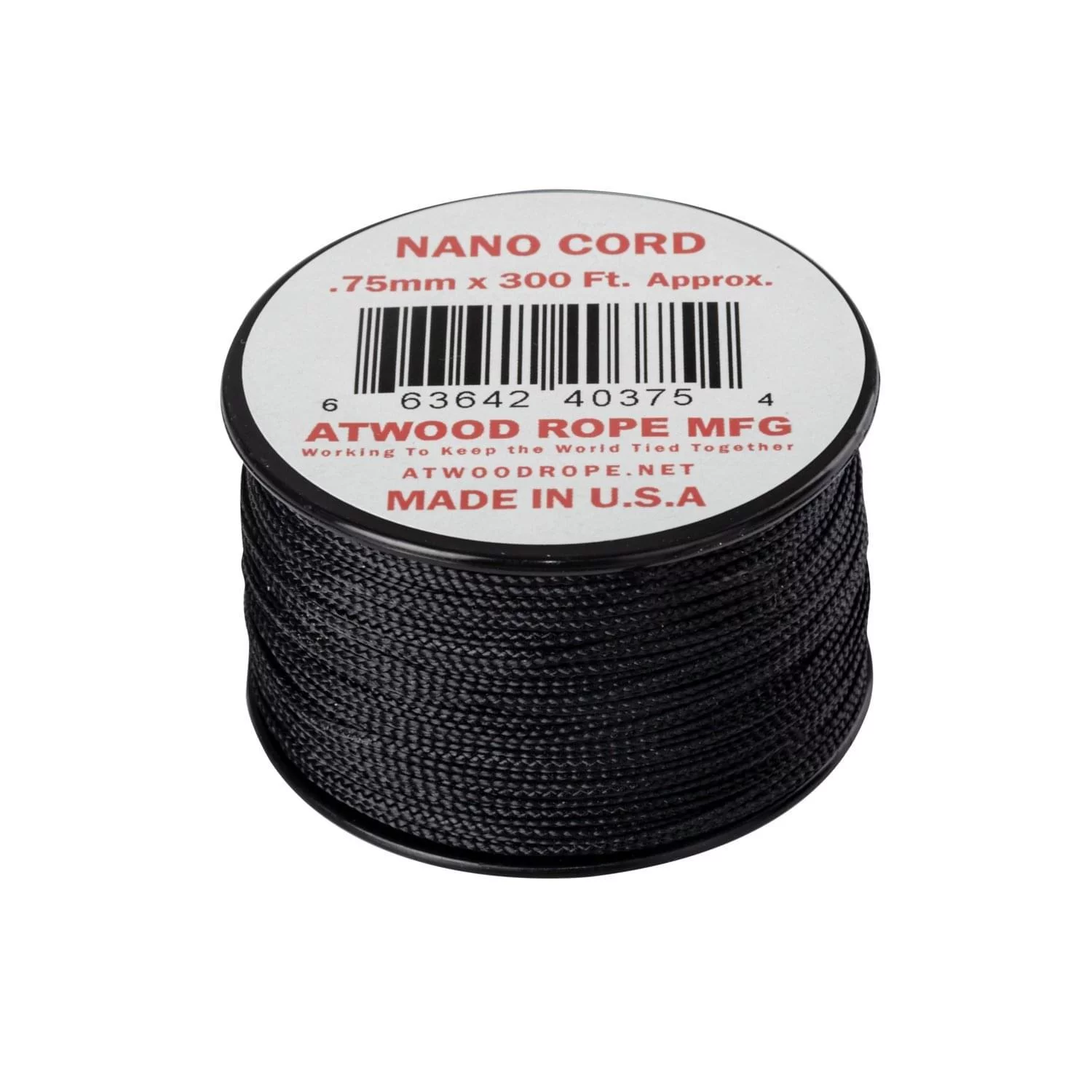 Zdjęcie produktu Linka Nano Cord ATWOOD (0,75mm/91m) czarna (CD-NC3-NL-01)