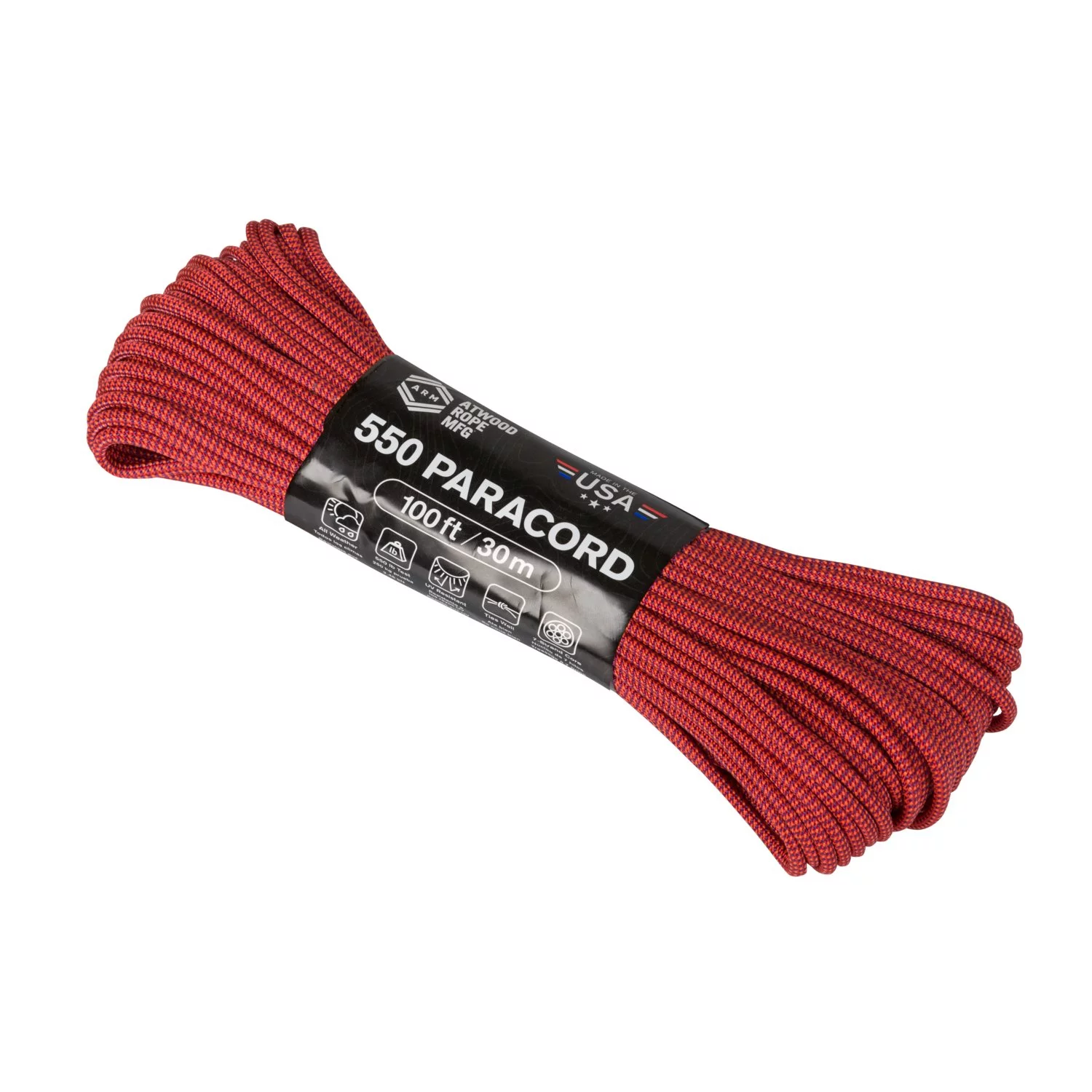 Zdjęcie produktu Linka Paracord 550 ATWOOD (4mm/30m) Nylon BLOOD MOON (CD-PP1-NL-0N)