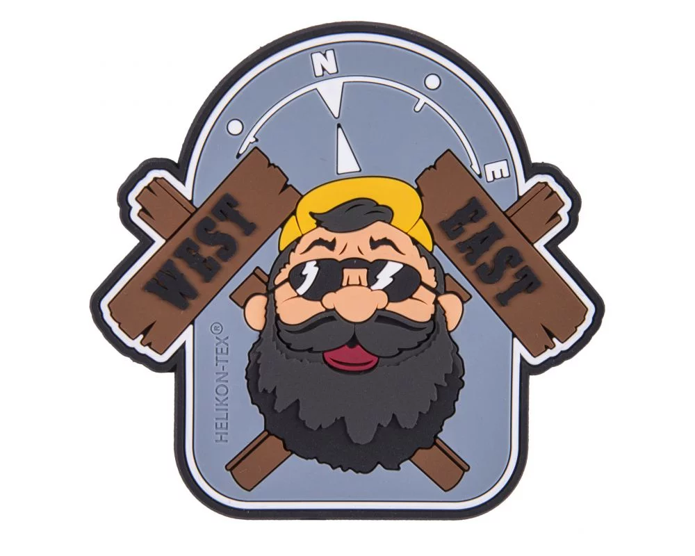 Zdjęcie produktu Emblemat Helikon "Beardman Bushcraft"-pvc-szary (od-bmo-rb-19)