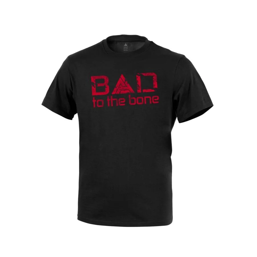 Zdjęcie produktu T-Shirt Helikon "Bad to the Bone" - Bawełna - Czarny-Black (TS-BTTB-CTN-BLK)