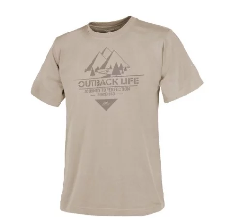 Zdjęcie produktu T-Shirt HELIKON (Outback Life) - Cotton - Beżowy - S/Regular (TS-OBL-CO-13-B03)