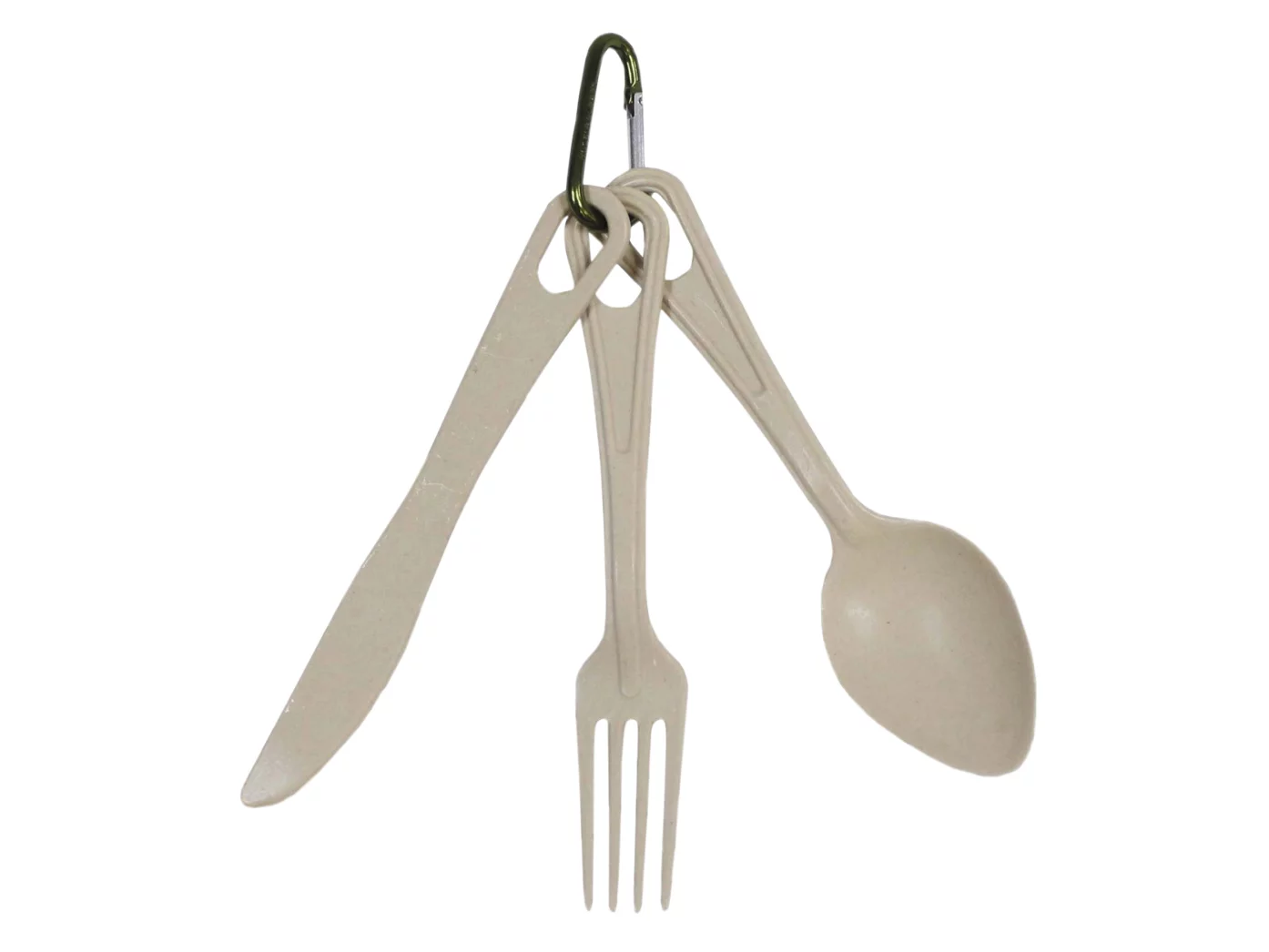 Zdjęcie produktu Niezbędnik Fox Outdoor 3-częściowy z bambusa, z karabińczykiem (042-039)