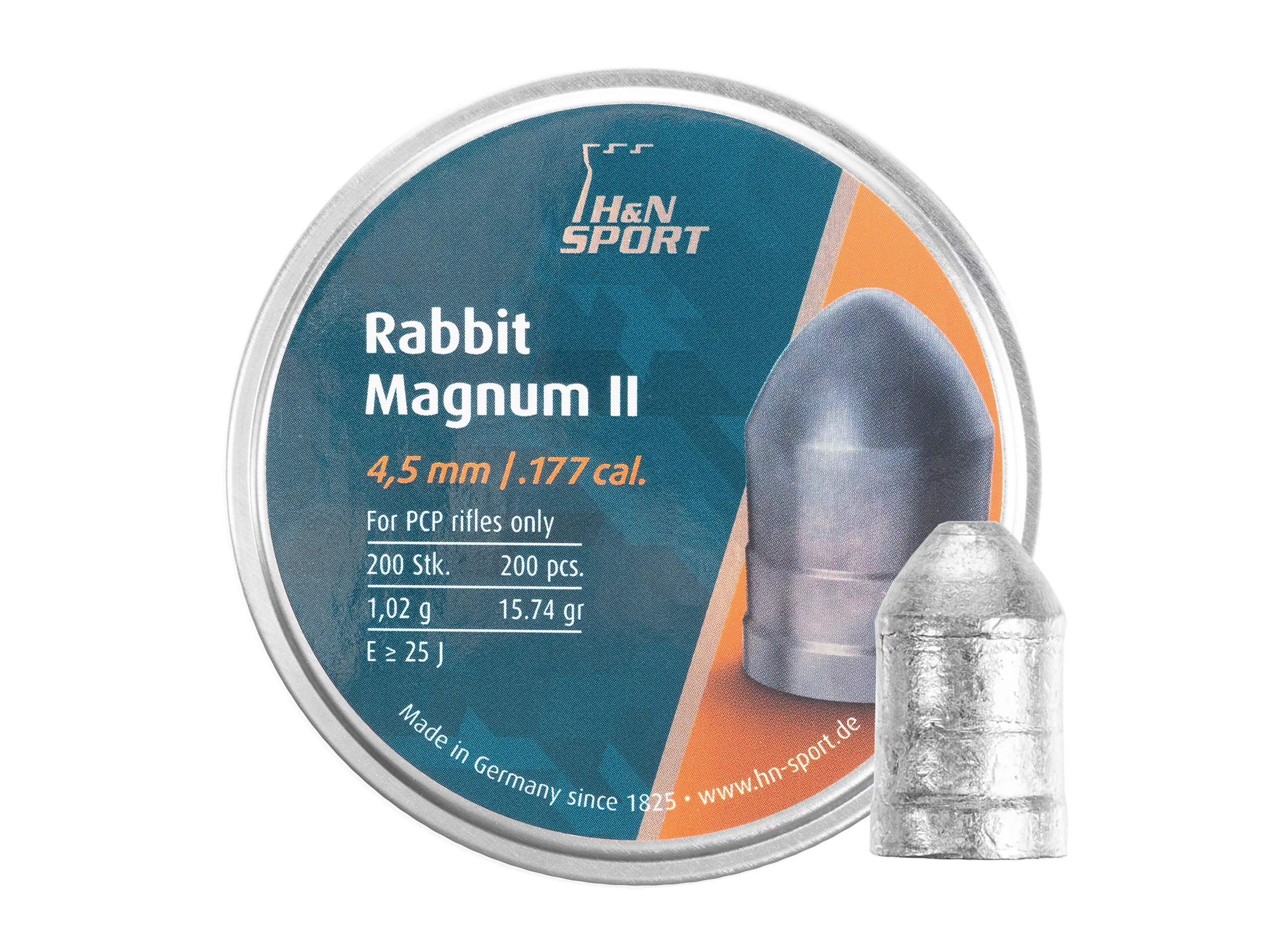 Zdjęcie produktu Śrut 4,5 mm Diabolo H&N Rabbit Magnum II 200 szt. półokrągły (92254500003)