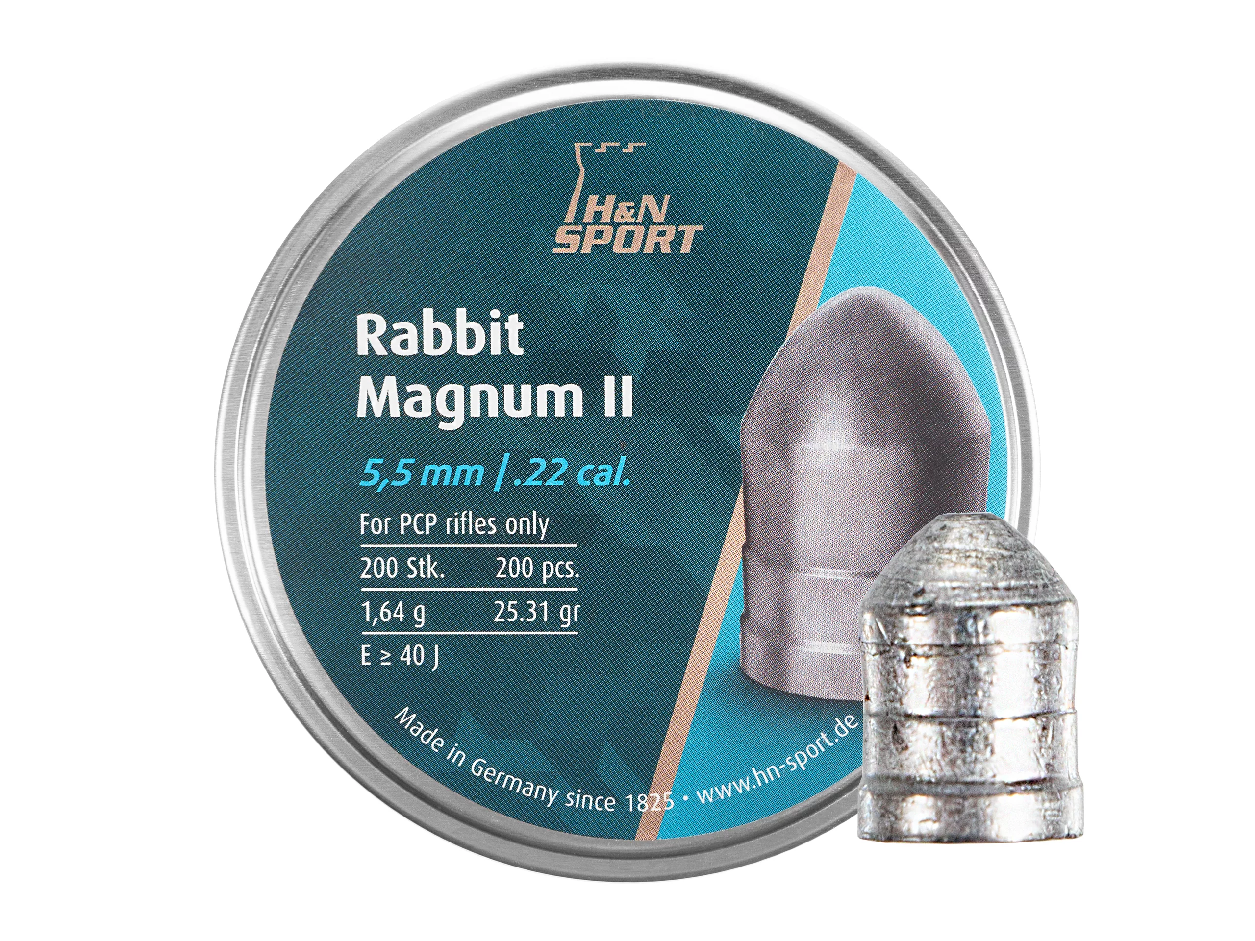 Śrut 5,5 mm Diabolo H&N Rabbit Magnum II 200 półokrągły (92255500003)