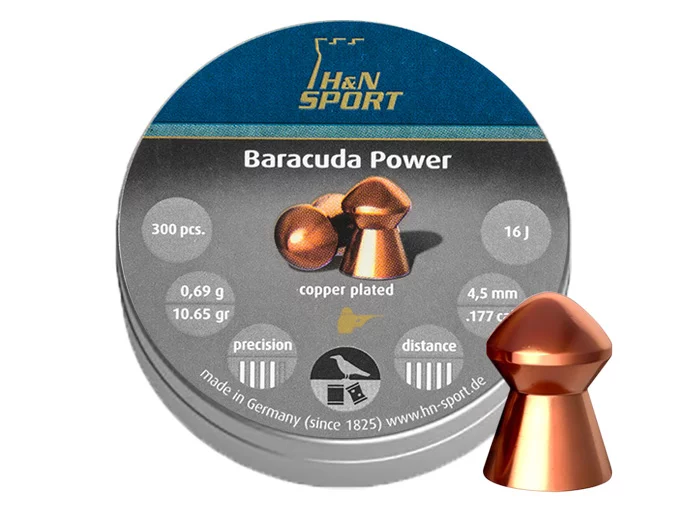 Śrut 4,5 mm Diabolo H&N Baracuda Power 300 szt. półokrągły (92064500003HN)