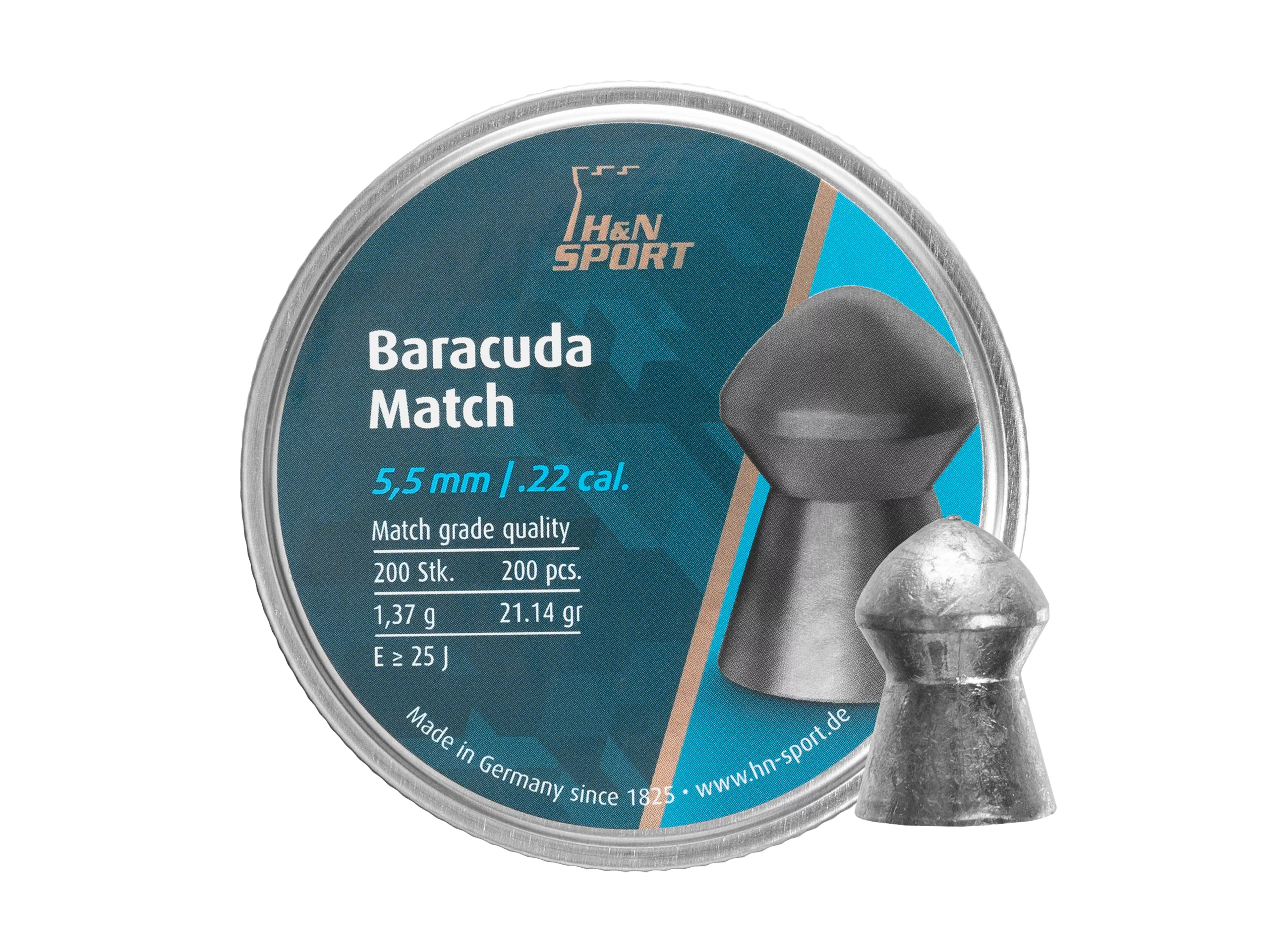 Śrut 5,52 mm Diabolo H&N Baracuda Match  200 szt. półokrągły (92285520003)