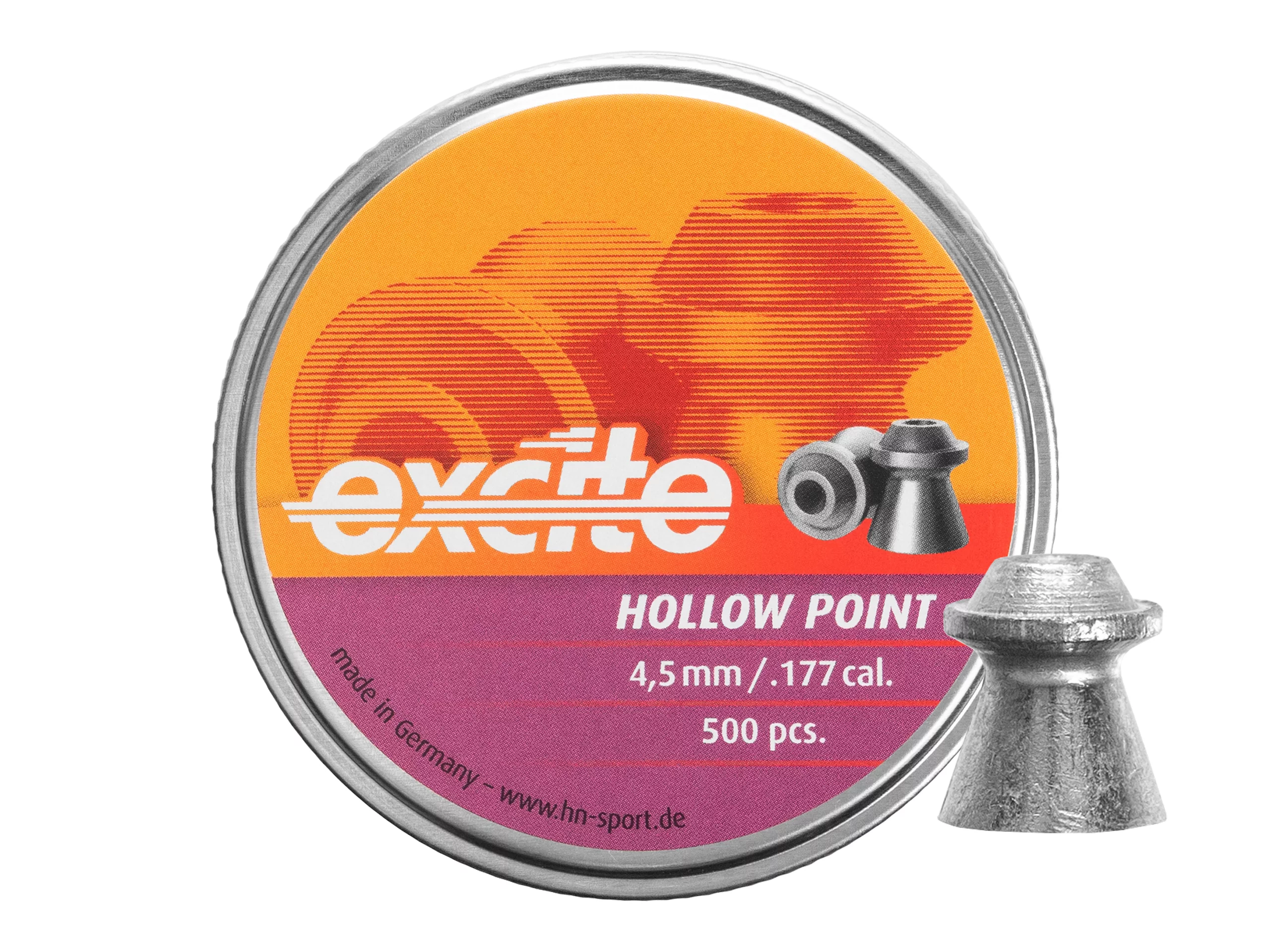 Zdjęcie produktu Śrut 4,5 mm Diabolo H&N Excite Hollow Point 500 szt. półokrągły (92054500006)