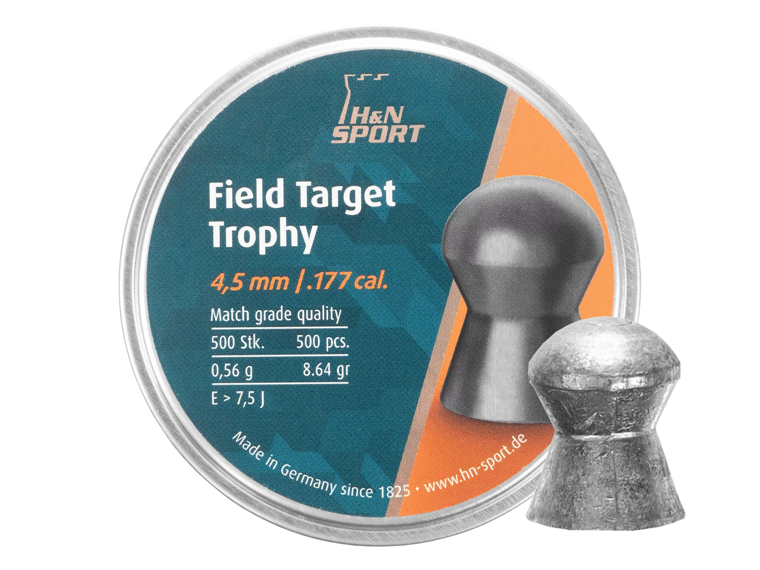 Zdjęcie produktu Śrut 4,51 mm Diabolo H&N Field Target Trophy 500szt. półokrągły (92104510005)
