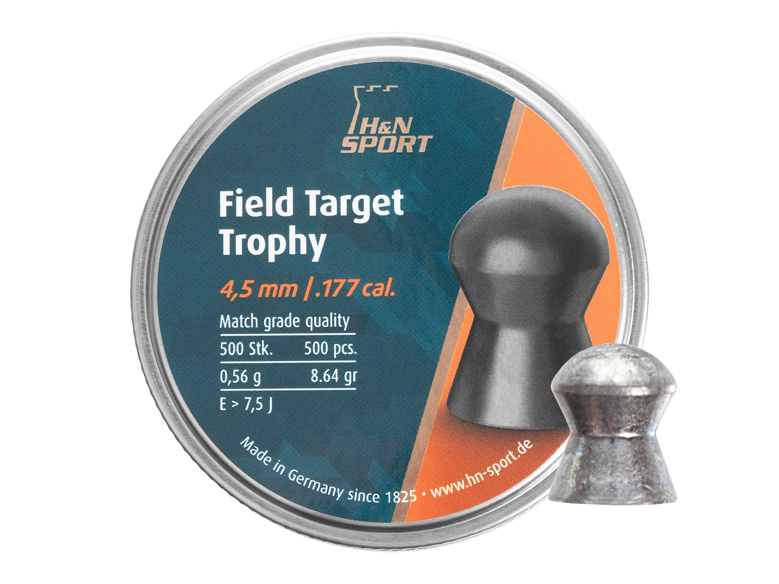 Śrut 4,5 mm Diabolo H&N Field Target Trophy 500 szt. półokrągły (92104500005)