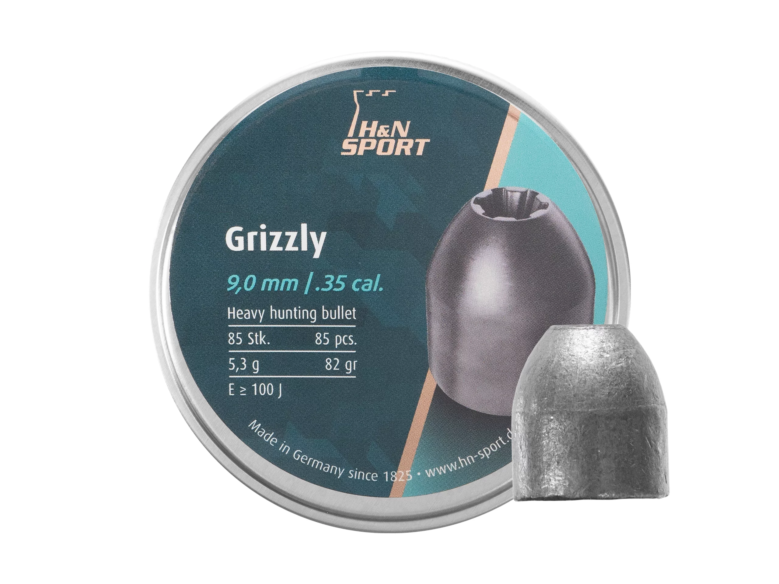 Zdjęcie produktu Śrut 9 mm Diabolo H&N Grizzly  85 szt. z otworem (051-098)