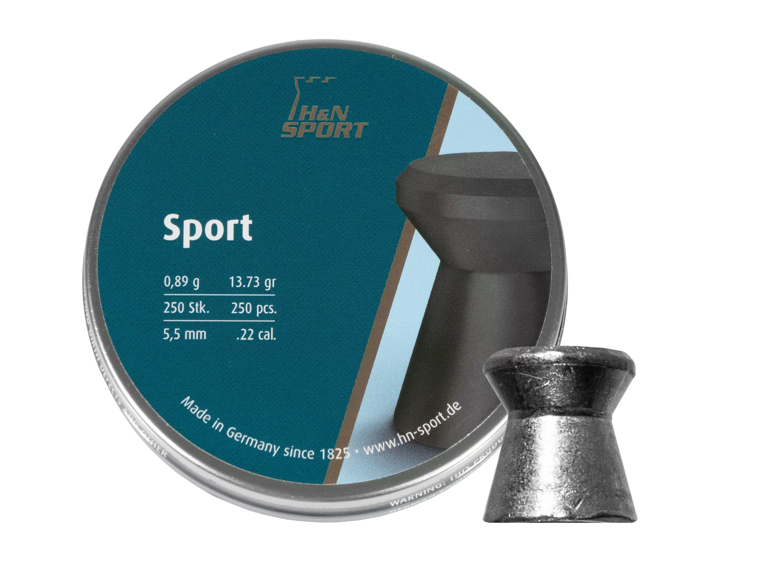 Zdjęcie produktu Śrut 5,5 mm Diabolo H&N Sport Glatt  250 szt. szpiczasty (92315500002)