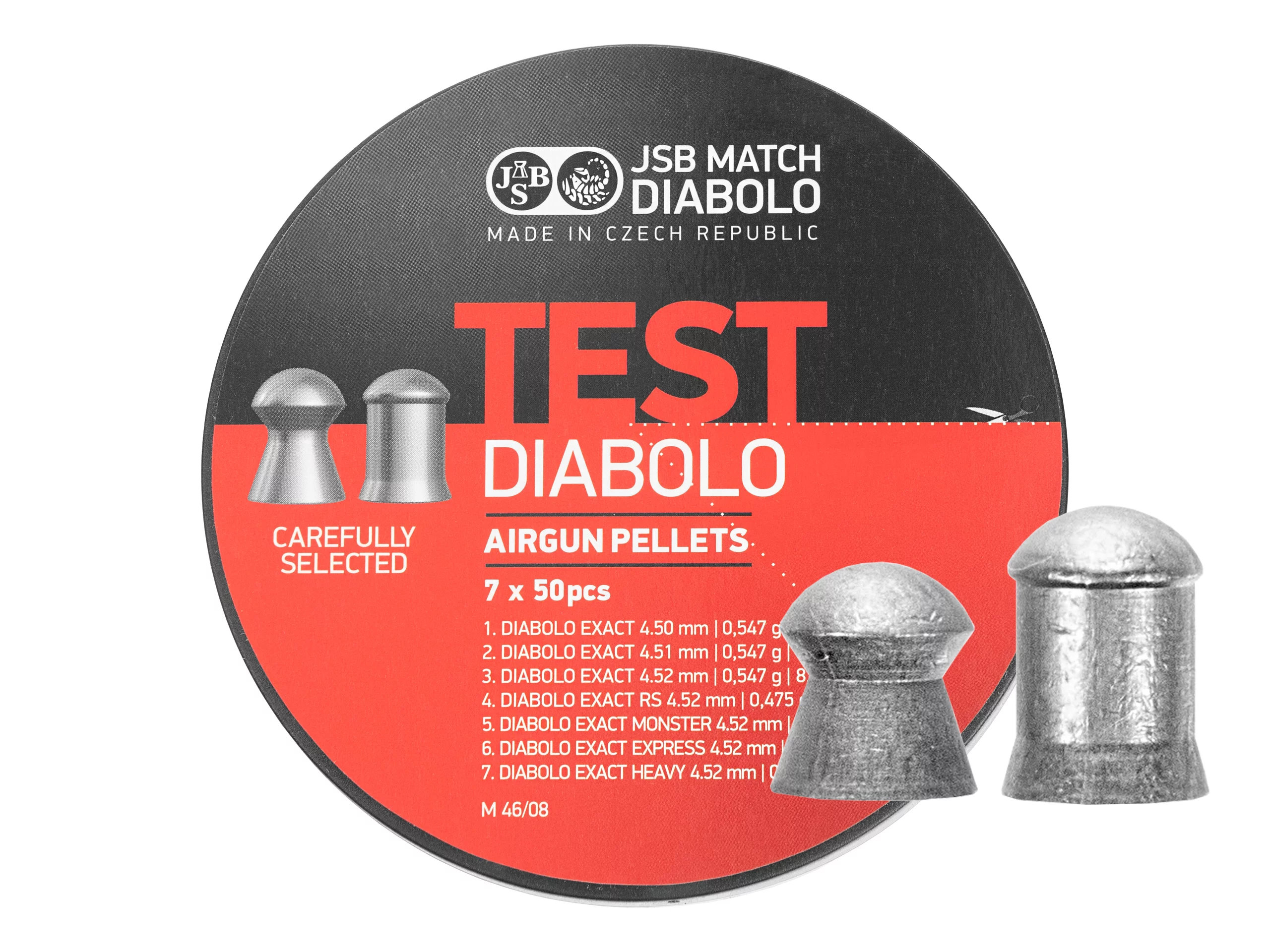 Zdjęcie produktu Śrut 4,5 mm Diabolo JSB Exact Test LG 7 x 50 szt. półokrągły (002003-350)
