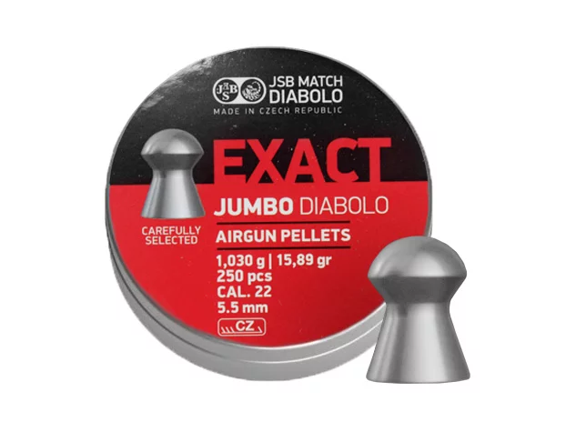 Zdjęcie produktu Śrut 5,5 mm Diabolo JSB Exact Jumbo 250 półokrągły (546245-250)