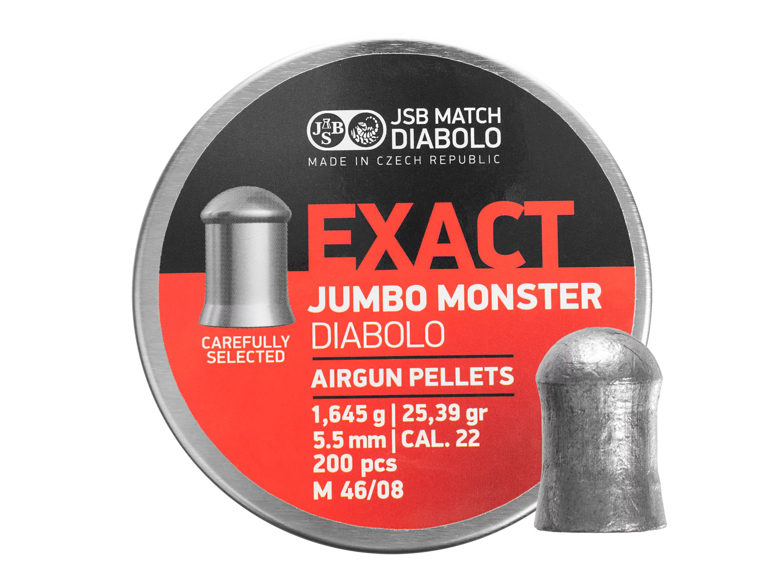 Śrut 5,52 mm Diabolo JSB Exact Jumbo Monster 200 półokrągły (546288-200)