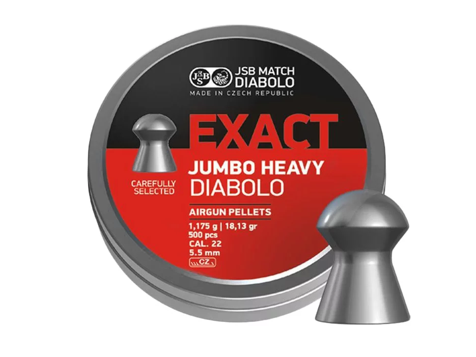 Zdjęcie produktu Śrut 5,52 mm Diabolo JSB Exact Jumbo Heavy 500 półokrągły (546287-500)