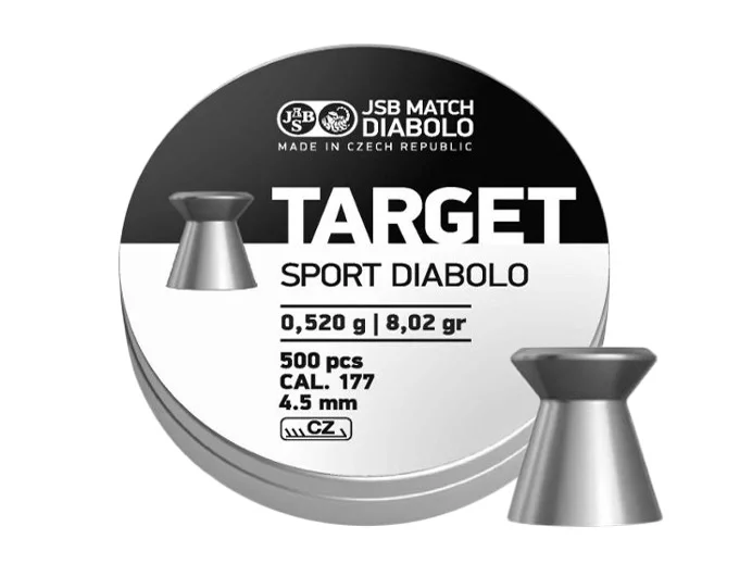 Zdjęcie produktu Śrut 4,5 mm Diabolo JSB Target Sport 500 szt. płaski (001145-500)