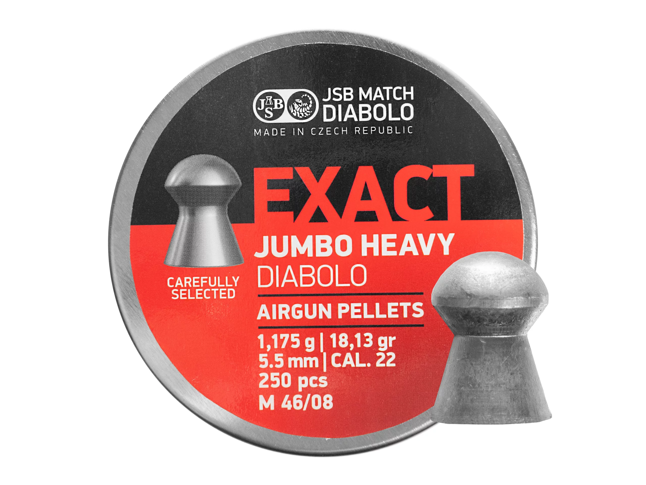 Zdjęcie produktu Śrut 5,53 mm Diabolo JSB Exact Jumbo Heavy  250 szt. półokrągły (546286-250)