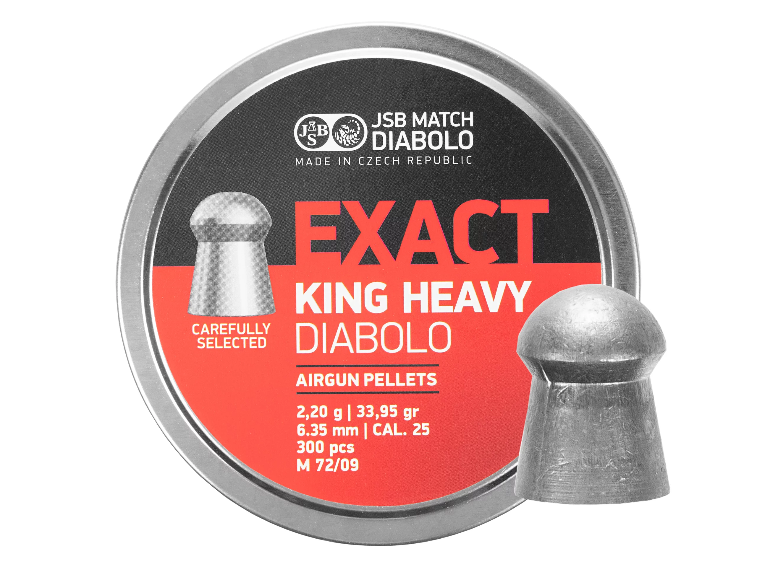 Zdjęcie produktu Śrut 6,35 mm Diabolo JSB Exact King Heavy 300 szt. półokrągły (546398-300)