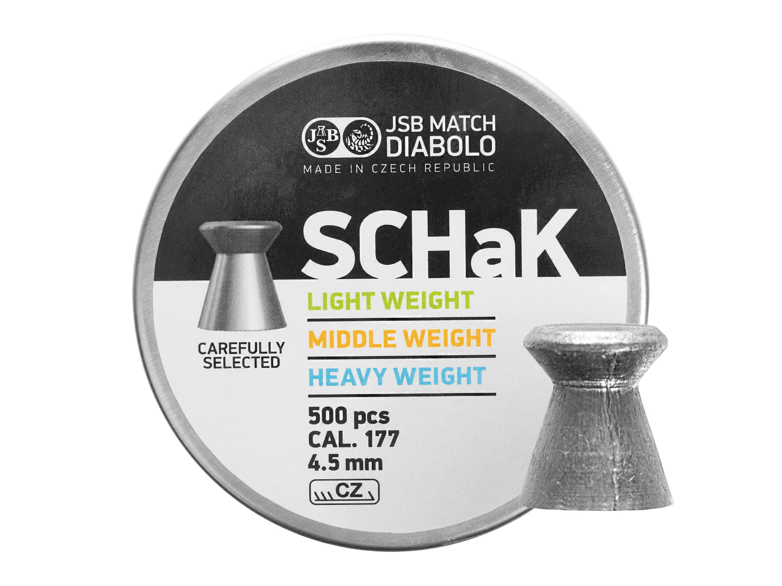 Zdjęcie produktu Śrut 4,5 mm Diabolo JSB Schak LG 500 szt. 0,520 g płaski (001045-500/4,50 Ż)