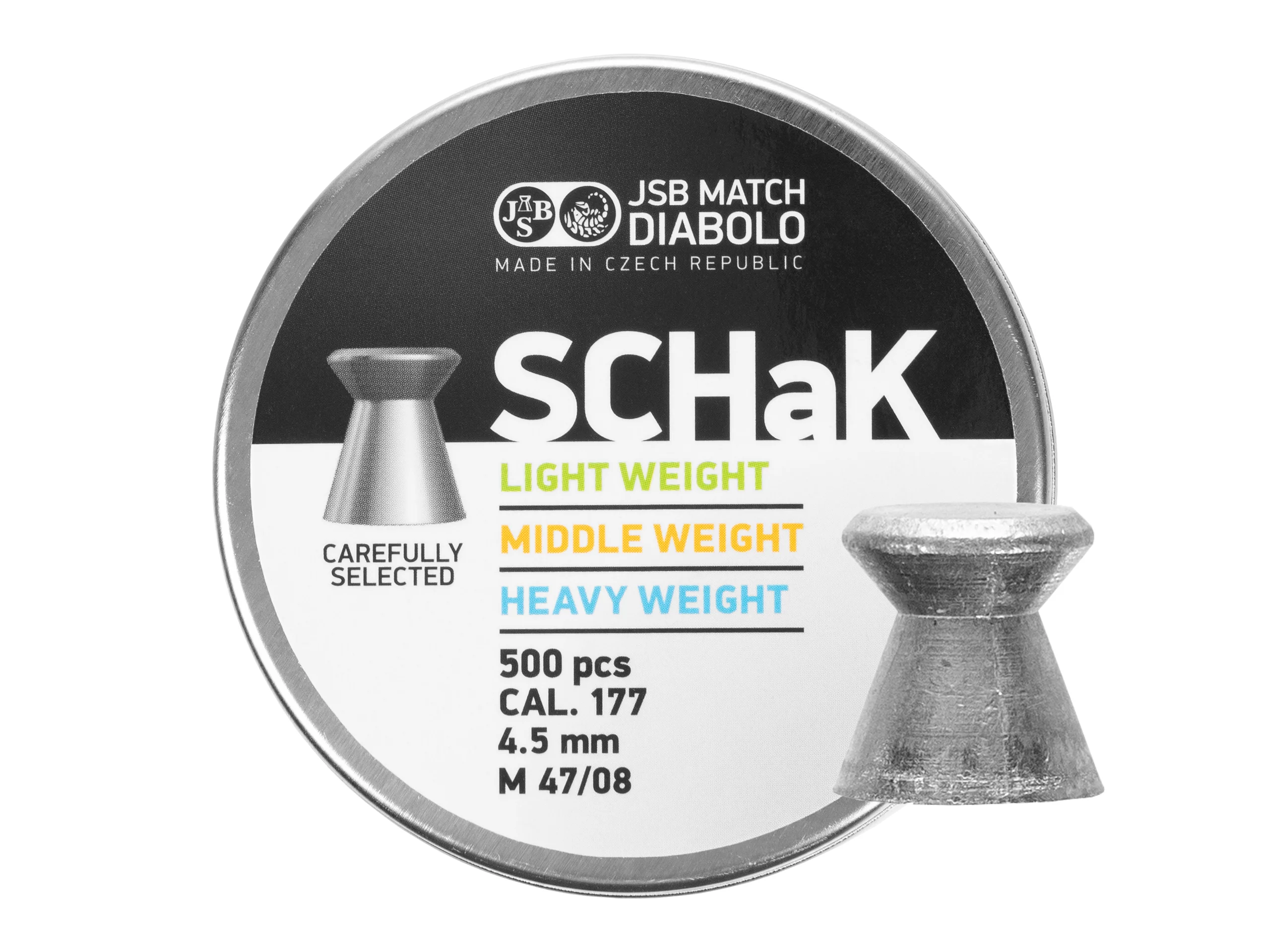 Zdjęcie produktu Śrut 4,5 mm Diabolo JSB Schak LP / LG 500 szt. 0,535 g płaski (001045-500/4,50 N)