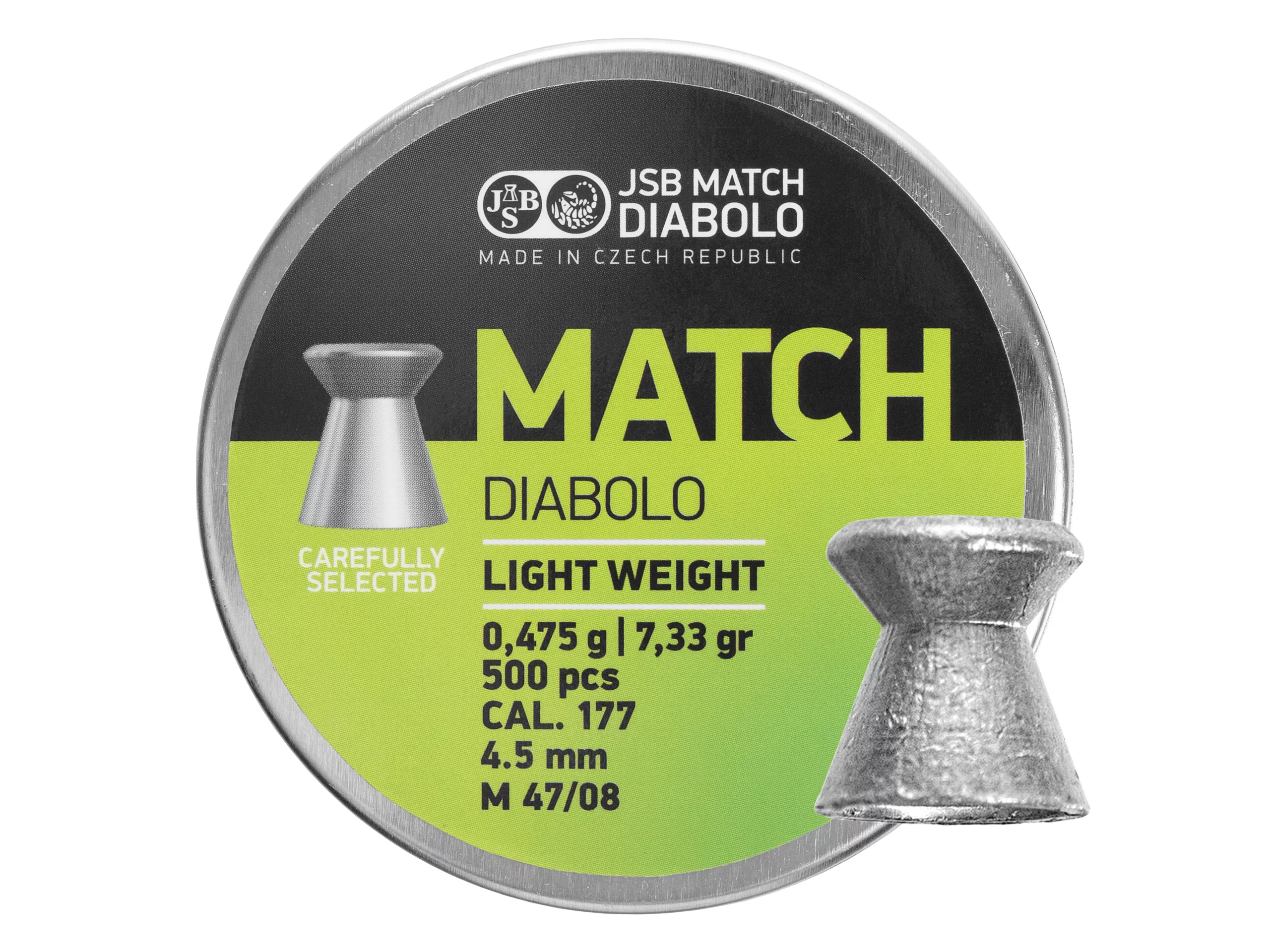 Śrut 4,5 mm Diabolo JSB Match Light 500 szt. płaski (000005-500)