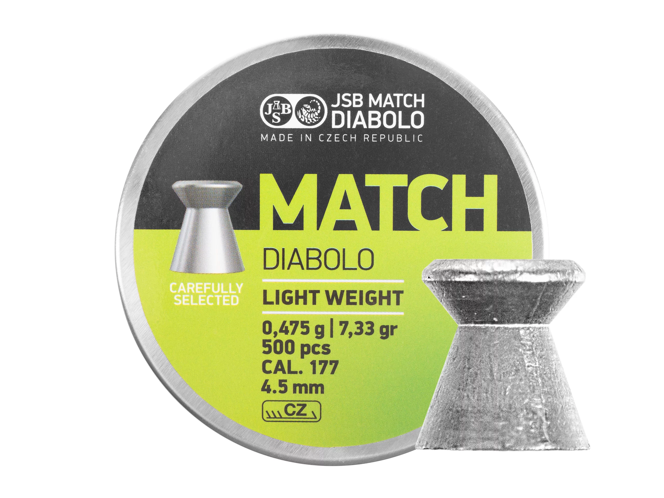 Zdjęcie produktu Śrut 4,51 mm Diabolo JSB Match Light 500 płaski (061-056)