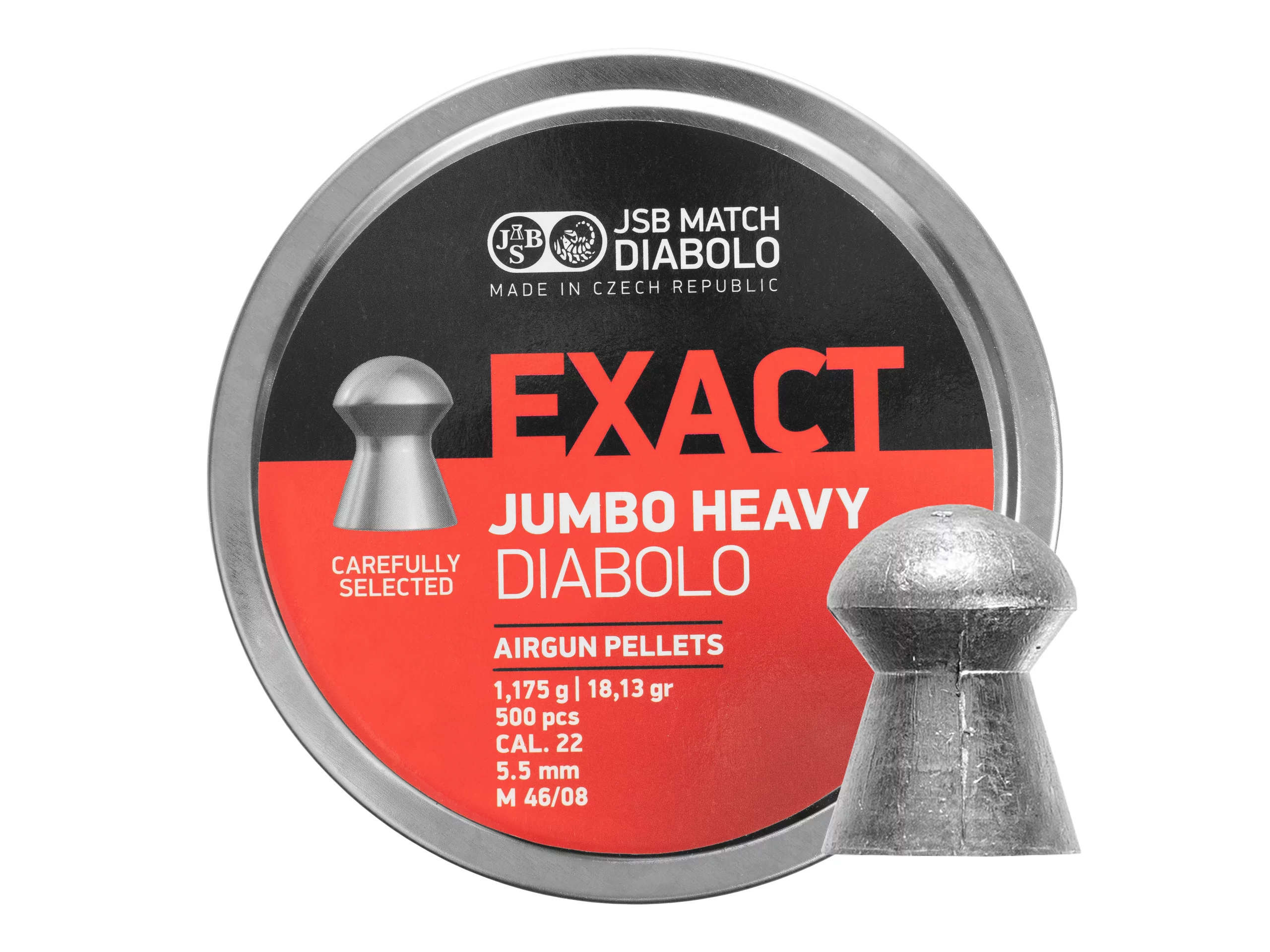 Zdjęcie produktu Śrut 5,53 mm Diabolo JSB Exact Jumbo Heavy  500 szt. półokrągły (546286-500)