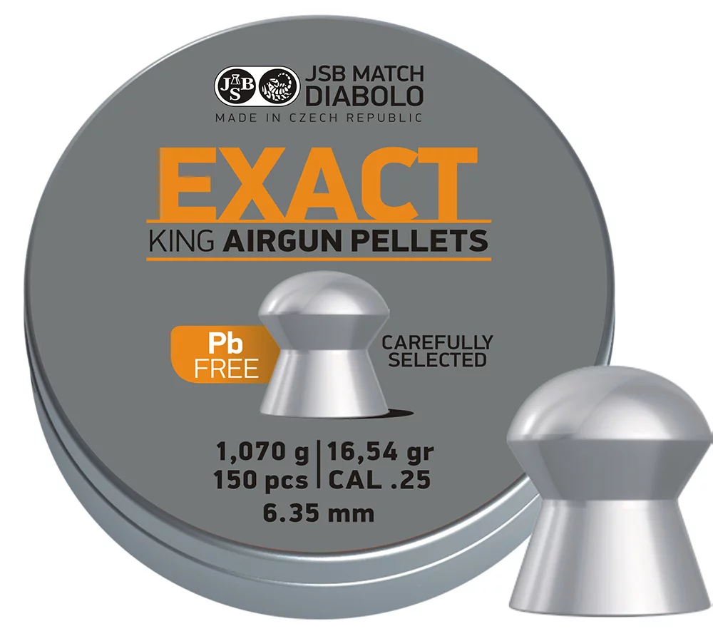 Zdjęcie produktu Śrut 6,35 mm Diabolo JSB Exact King Lead free 150 szt. półokrągły (1008-02-150)