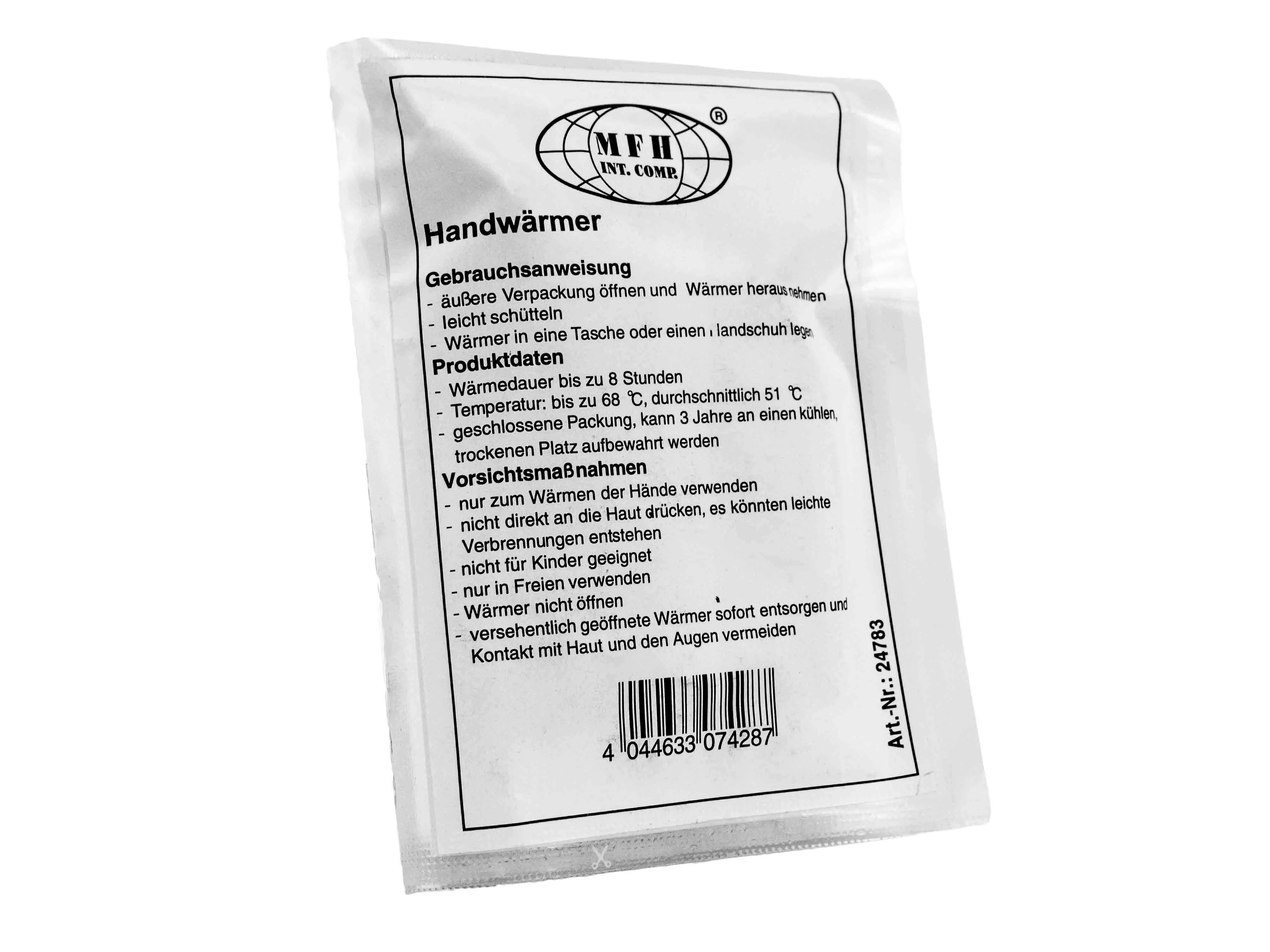 Zdjęcie produktu Ogrzewacz do rąk chemiczny uniwers. podwójny MFH (24783)