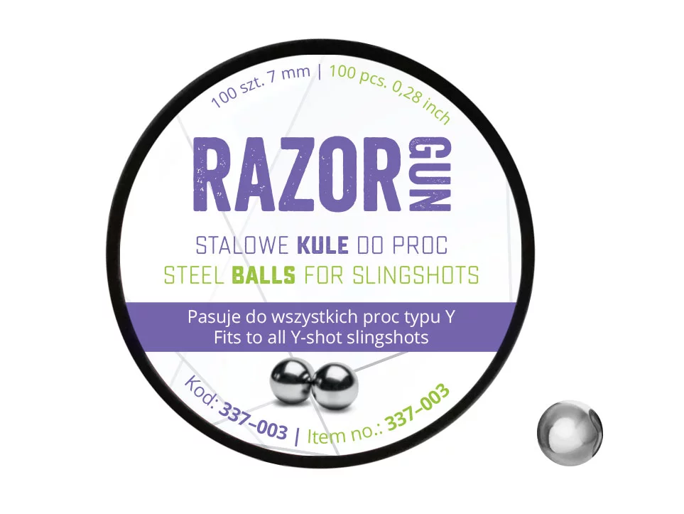 Zdjęcie produktu Kulki do procy RazorGun 7 mm 100 szt. (70100ZNBT)