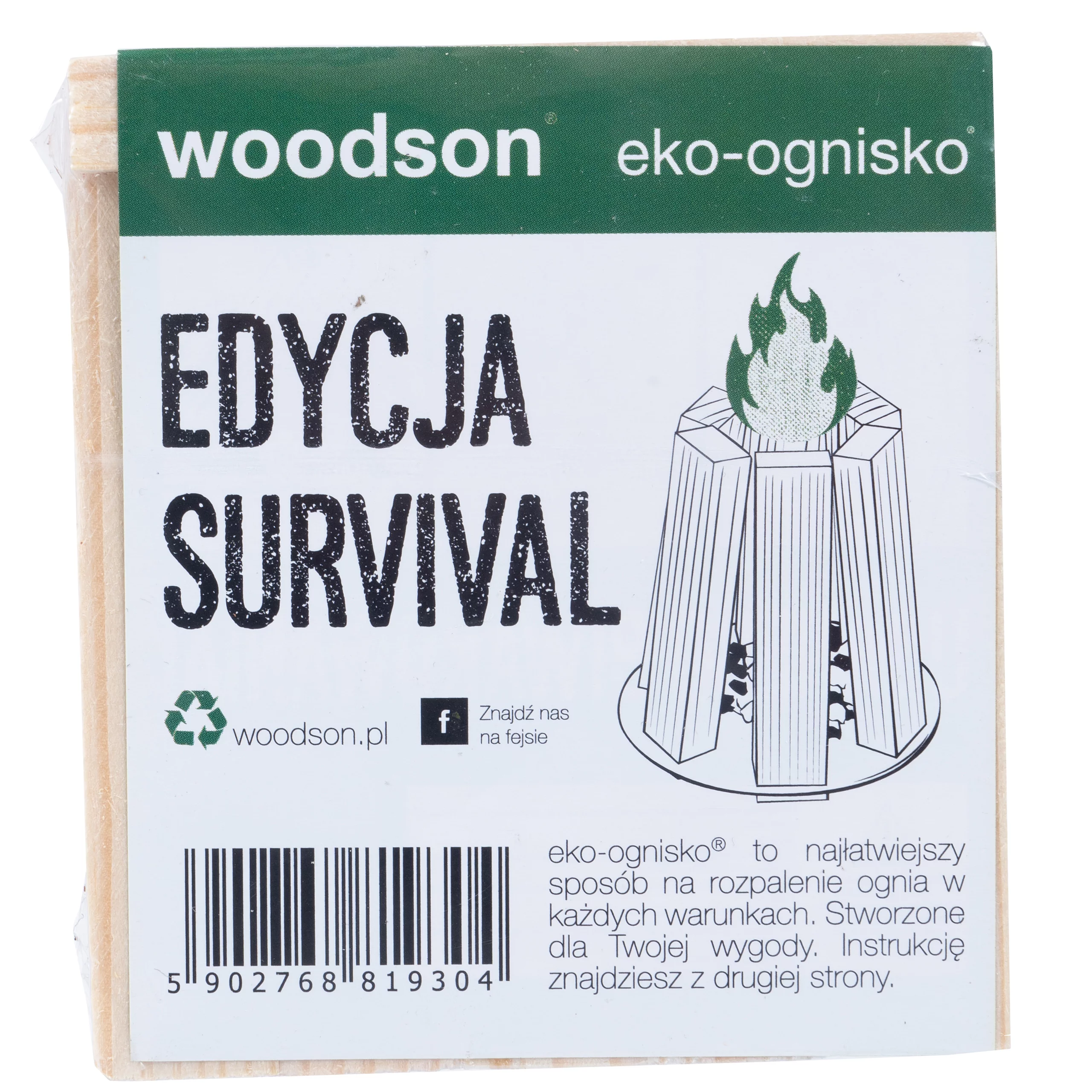 Zdjęcie produktu Ekologiczna rozpałka Woodson Eko - ognisko Survival 1 - pak (W03PL)