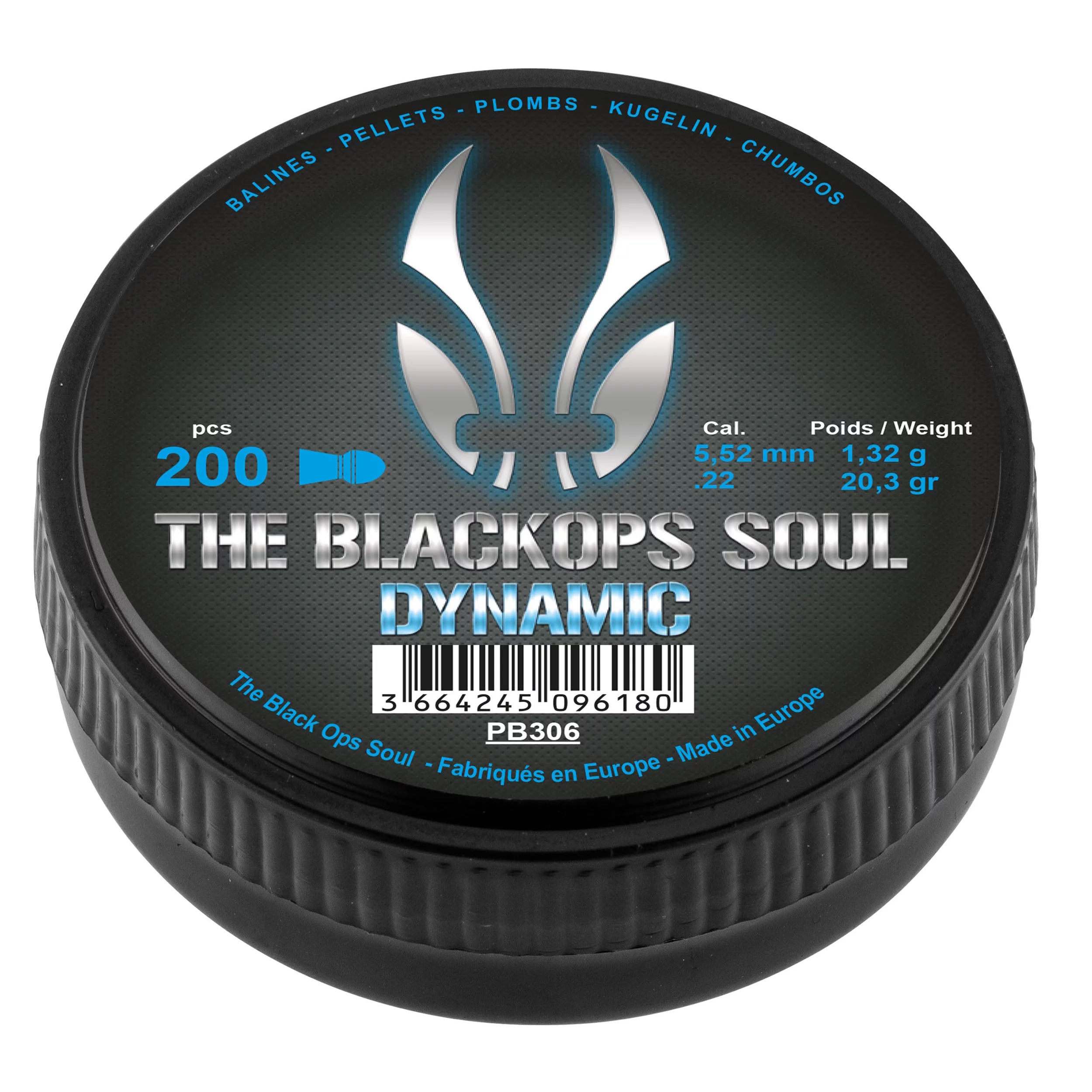 Śrut 5,52 mm Diabolo Black Ops Dynamic 200 szt. półokrągły (PB306)