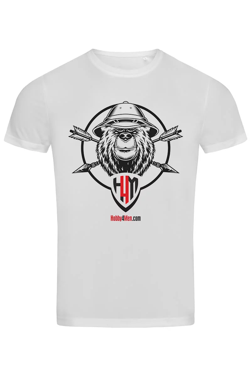 Koszulka termoaktywna T-shirt Hobby4Men Sports-T biała niedźwiedź ST8000 Stedman (H4M-N.H)