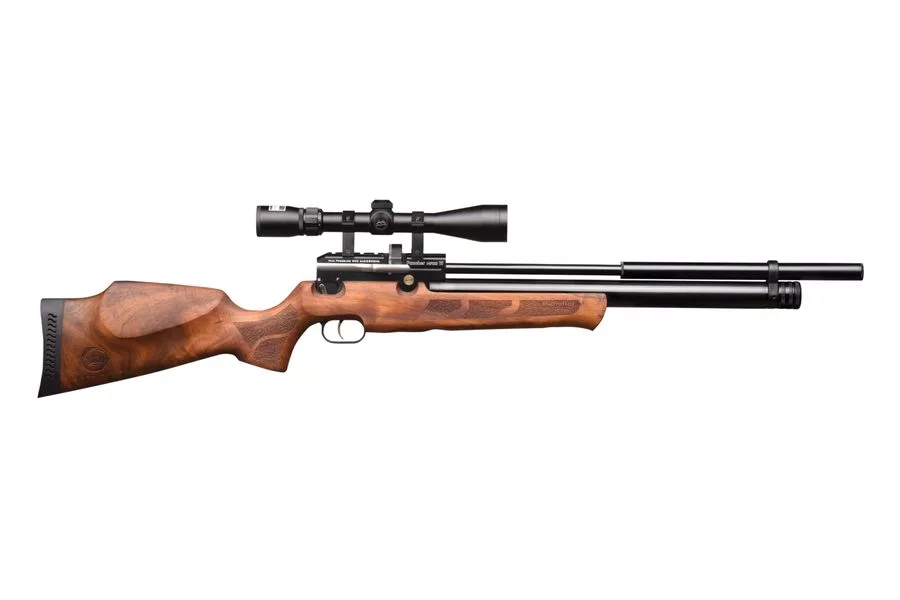 Zdjęcie produktu Karabinek wiatrówka KRAL PUNCHER Maxi W Silent 4,5 PCP-drewno (KPMWS45) ekp<17J