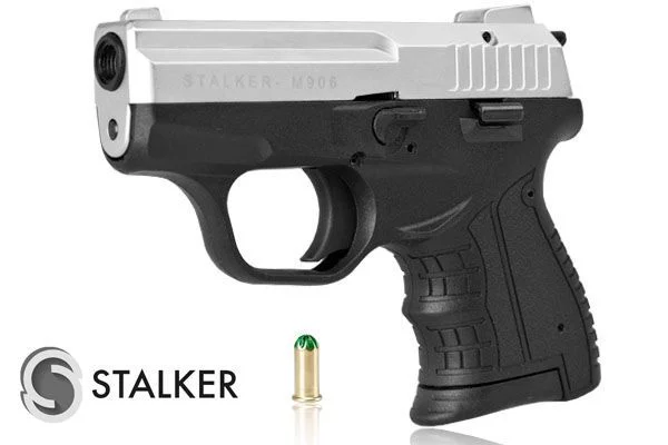 Zdjęcie produktu Pistolet hukowy STALKER M906 chrom mat kal. do 6 mm